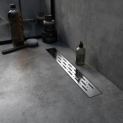 Corpa Nera Grossi/Гросси душевой трап 50 см с гидрозатвором, решетка из нержавеющей стали