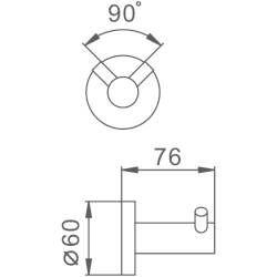 Крючок двойной, нержавеющая сталь HB8305-2