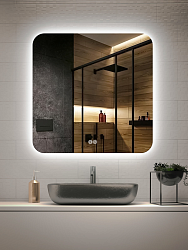 Зеркало LED VLM-3BE8008-2 800х800 c сенсорным выключателем и диммером, антизапотевание, , шт