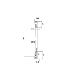 Шланг для душа, серебряный, силиконовый, 1,5м, Optima Home, IDDIS, OPH15SLi19