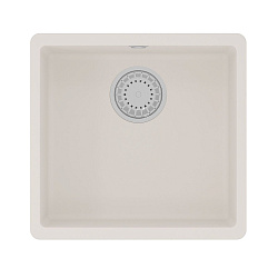 SINARA 440-U Мойка кухонная из кварцгранита цвет: жасмин  комплектация: крепеж, сливная арматура с п