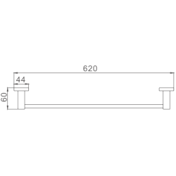 Держатель для полотенец 600 мм, хром HB8601