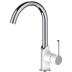 Смеситель для кухни, латунь, белый/хром HB70805-8