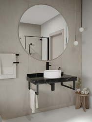 Corpa Nera Grossi/Гросси кронштейн для столешницы, черный матовый 2 шт