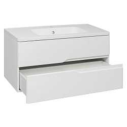 Тумба /2 ящ /подвесная/белый/раковина Palermo(100см)Florentina/Palermo/AQUA DE MARCO