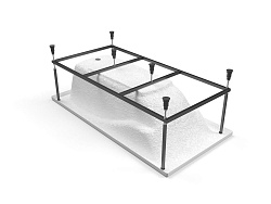 Neon ванна 180x80 см, слив в центре, 52540001000