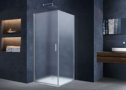 Душевой уголок Alpha VSR-3ALP9090MT, 900*900, хром, стекло текстурное, , шт