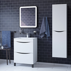 Тумба с умывальником, напольная, 60 см, белая, Cloud, IDDIS, CLO60WFi95K	