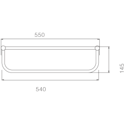 Полка для полотенец, хром HB8424