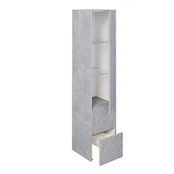 Шкаф-пенал/подвесной/дымчатый серый(35см) Parma /AQUA DE MARCO