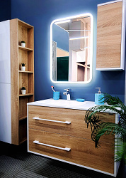 Зеркало/LED-подсветка (55см*80см)/сенсор.выключатель Maroni/AQUA DE MARCO