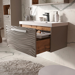 Тумба подвесная Gleam 80.1Y, амарок/дуб вотан (78857(80))