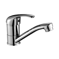 Смеситель для раковины с поворотным изливом, высота излива 7 см, длина 13 см, латунь/хром, A35-22