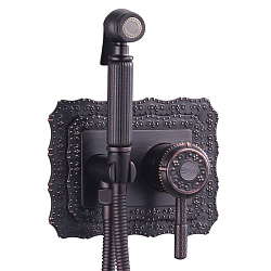 JASMIN Встраиваемый смеситель с гигиеническим душем, латунь/чёрная бронза, LM6619ORB