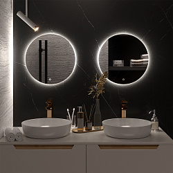 Зеркало/LED-подсветка/круглое (40см)/сенсор.выключатель Milan/AQUA DE MARCO