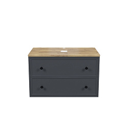 Тумба подвесная, со столешницей, 80 см, темно-серый, Torr, IDDIS, TOR80DBi95K