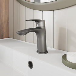 Смеситель для умывальника, графит, Rora, Milardo, RORGM00M01