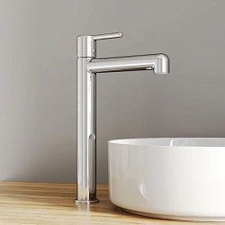 Cмеситель для настольного умывальника, хром, Aiger, IDDIS, AIGSB01i01