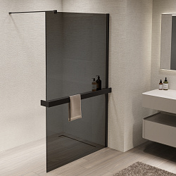 Душевая перегородка Walk-In VSW-1HR110CGB, 1100*2000, черный, стекло тонированное, , шт