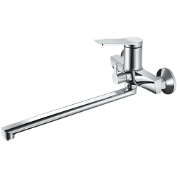 Смеситель для ванны, длинный излив, латунь, хром HB22572