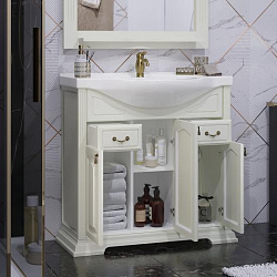 Тумба Opadiris Риспекто 85, цвет слоновая кость (под раковину Santek Сенеж 87)