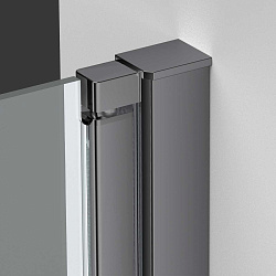 Душевая дверь Alpha VDP-3AL900CLGM, вороненая сталь, стекло прозрачное, , шт