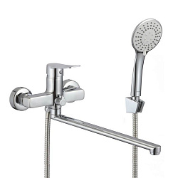 Смеситель для ванны с длинными изливом, глянцевый хром, Demi, Milardo, DEMSB00M10