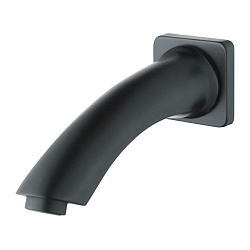 Встраиваемый наполнитель для ванны (излив), длина 16 см, латунь/чёрный