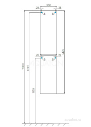 Шкаф-колонна Скай правая