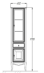 Пенал Opadiris Лоренцо, цвет светлый орех, левый