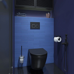 Клавиша смыва, универсальная, чёрная, Unifix, 004, IDDIS, UNI04BCi77