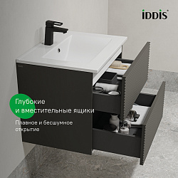 Тумба с умывальником, подвесная, 60 см, темно-серый, Bild, IDDIS, BIL60G0i95K