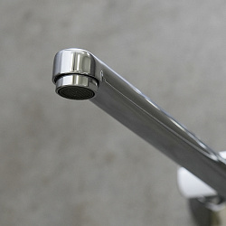 ORTUS Смеситель универсальный с плоским изливом 35 см, кнопочный переключатель, латунь/хром,LM11351C