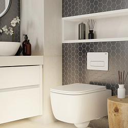 Клавиша смыва, универсальная, глянцевый белый, Unifix, IDDIS, UNI10W0i77