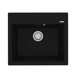 HANKA 570 Мойка кухонная из кварцгранита цвет: антрацит  комплектация: крепеж, сливная арматура с пе