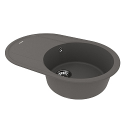 LACHA 760 Мойка кухонная из кварцгранита цвет: серый шёлк комплектация: крепеж, сливная арматура с п