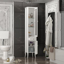 Пенал Opadiris Брунелла, цвет белый матовый, правый