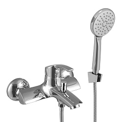 plus STRIKE Смеситель для ванны с коротким изливом, вытяж переключ с ручной фиксацией, латунь/хром