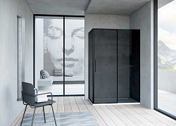 Душевой уголок Slim Soft VSR-1SS9012CGB, 1200*900, черный, стекло тонированное, , шт