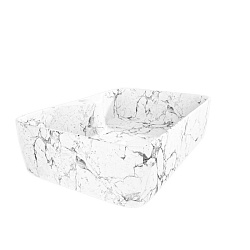 Corpa Nera Grossi/Гросси 48 раковина накладная с полочкой под смеситель, белый мрамор