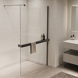 Душевая перегородка Walk-In VSW-1HR110CLGM, 1100*2000, вороненая сталь, стекло прозрачное, , шт