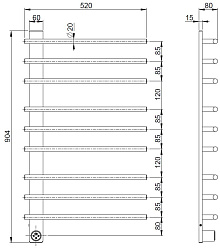 Полотенцесушитель электрический Vincea VTD-2SC3GM, вороненая сталь, таймер, , шт