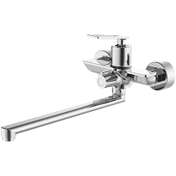 Смеситель для ванны, длинный излив, латунь, хром HB22589