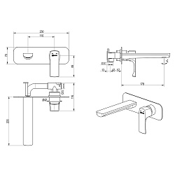 URSUS Смеситель для раковины встраиваемый