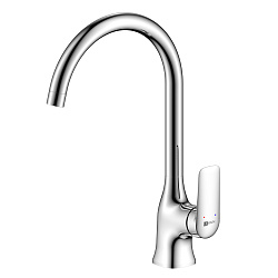 VERBA Смеситель для кухни с поворотным изливом, выс.излива 25,6 см, дл.23,4 см,латунь/хром, LM11405C