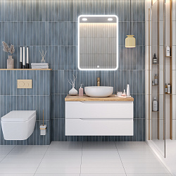 Столешница из массива NORDIC 1000*520*40 /ясень /с отв. под раковину/