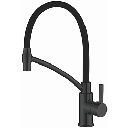 Смеситель для кухни, гибкий излив, латунь, черный HB73644-7