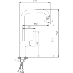 Смеситель для кухни, латунь, черный HB70814-7