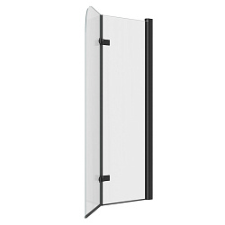 Corpa Nera Allegri/Аллегри Шторка на ванну 100х140, прозрачное стекло, профиль- черный матовый