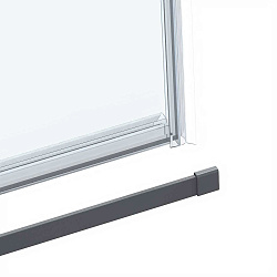 Душевой уголок Como Soft VSR-1CS1011CLGM, 1100*1000, вороненая сталь, стекло прозрачное, , шт